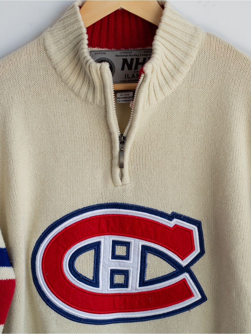 Ilanco Montreal Canadiens Quarter Zip Sweater L - Picture 2 of 6